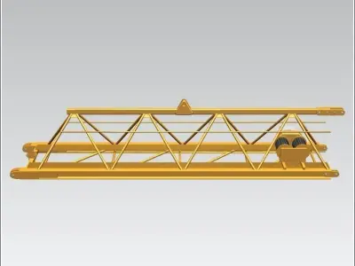 TOWER CRANE -Crane jib-base- Free 3D model