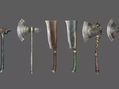 weapon axe Low-poly 3D model purchase