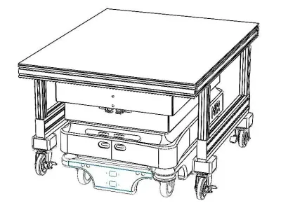 MiR100 Lift Top Module 3D model