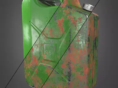 Canister Realistic Low-poly 3D model rusty Low-poly 3D model