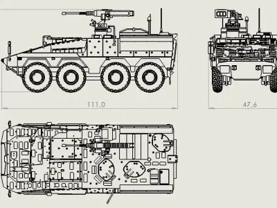 GTK Boxer 8x8 3D print model