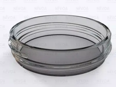 Glass finish - GME 21 00 - 66 mm - Continuous thread 3D model