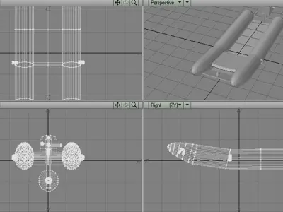 Inflatable motor boat - Type 2 3D model