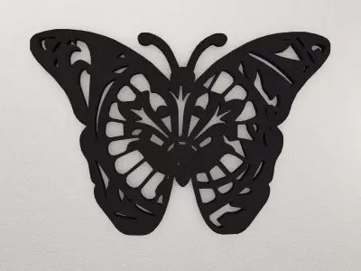 Butterfly Wall Decoration WARAJ22 3D print model