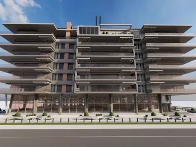 Hotel building 3D model