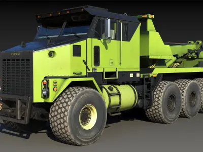 Oshkosh HET Wrecker Low-poly 3D model