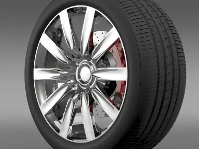 Bentley Continental GT wheel 1 3D model