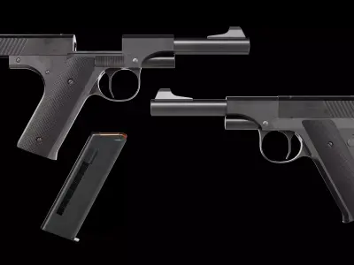 Kimball 30 Carbine Pistol Low-poly 3D model