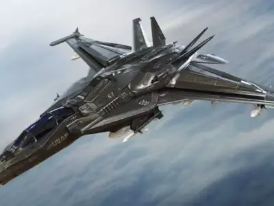 Fighter jet Low-poly 3D model get