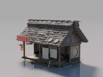 Traditional Japanese House 21 3D model