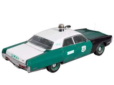 Plymouth Fury III 1970 NYPD Police Car 3D model