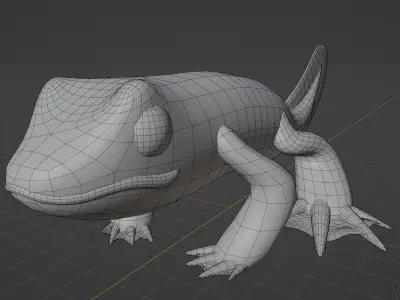 Cute Frog lv2 3D model