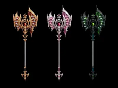 Royal Guard Axe Low-poly 3D model