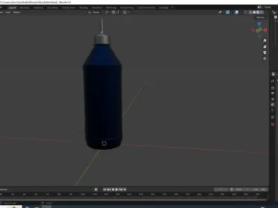 Glue Bottle Low-poly 3D model