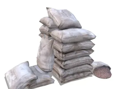 Coffee Bag Low-poly 3D model