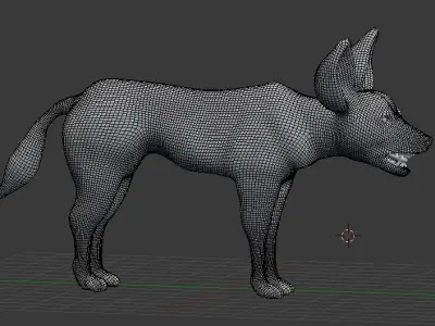 bat eared fox 3D model
