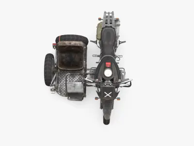 PubG Motorcycle Low-poly 3D model