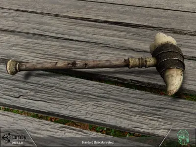 Bone hammer Free low-poly 3D model