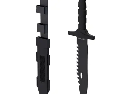 Military knife 3D model shop