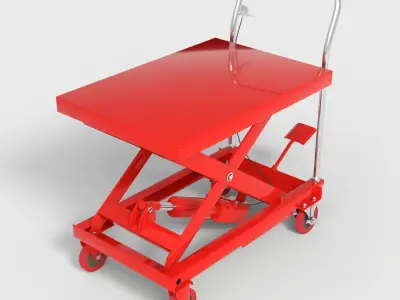 HYDRAULIC LIFT TABLE Low-poly 3D model