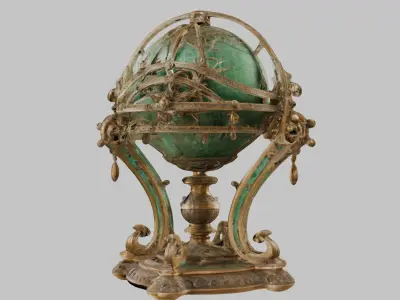 Low Poly Stylized Globe Low-poly 3D model