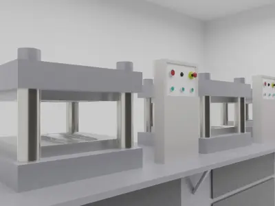 Hydraulic Rubber Sole Hot Press Machine 3D model