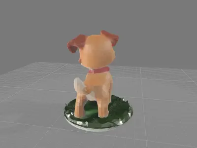 Puppy Dog Figurine Model Free 3D print model