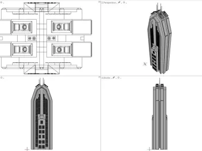 Sci-Fi building dressing kitbash PACK - 1 Low-poly 3D model