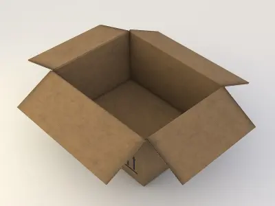  cardboard box Low-poly 3D model