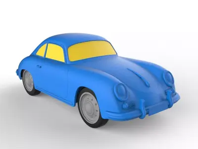 Porsche 356A 1959 Classic Car 3D print model