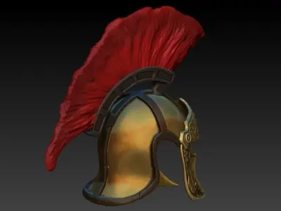 Roman helmet Low-poly 3D model