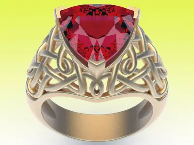 Ring Celtic Design 3D print model