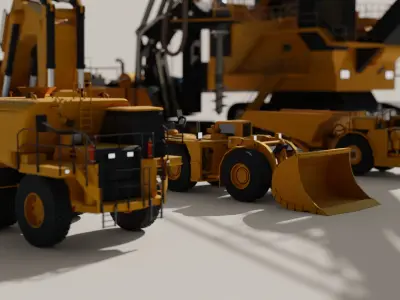 6 Mining Vehicles - Lowpoly Pack