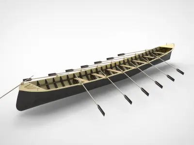 Iban longboat  3D model