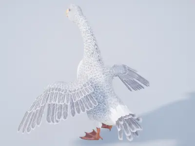 Goose  Low-poly 3D model