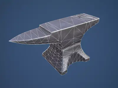 Stylized Blacksmith Anvil Low-poly 3D model