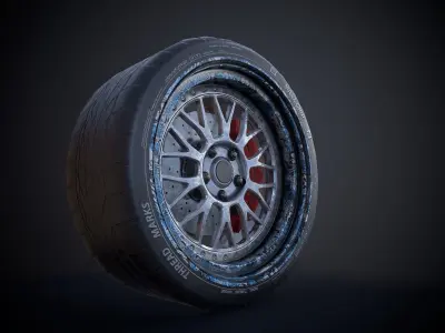 Sticker Bomb rim  Low-poly 3D model