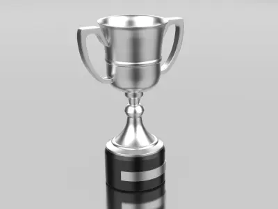 Trophy 3d model silver cup Low-poly 3D model