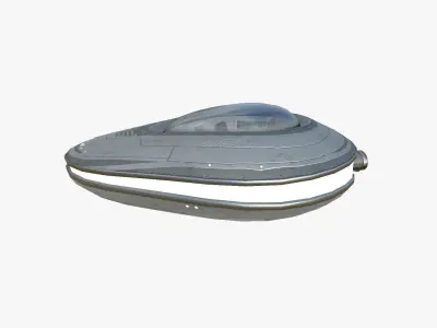 Alien Spaceship UFO C01 Steel - Sci Fi Spacecraft Design Low-poly 3D model
