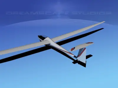 Glaser Dirks DG-200 17 Mtr Sailplane V04 3D model
