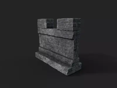 Old Ruin Low-poly 3D model