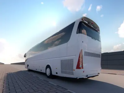 Bus irizar i6 medium poly 2011 Free low-poly 3D model