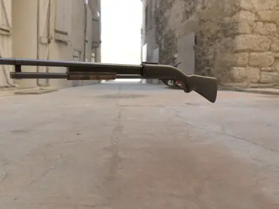 M870 Model wooden shotgun 3D model
