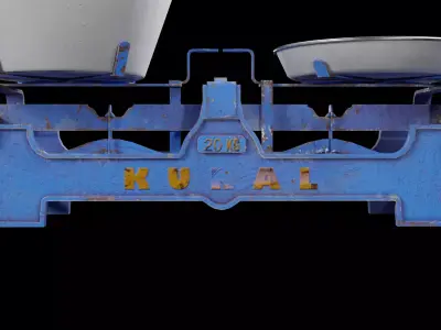 Scale game-ready with two bowls Free 3D model