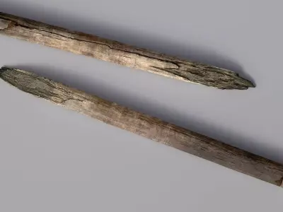 Weapon Alebarda Low-poly 3D model