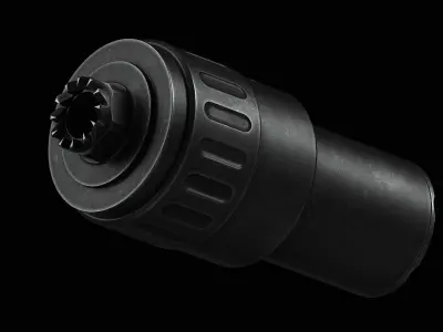 Delta-Tek MPI KP 9 9x19 flash hider Low-poly 3D model