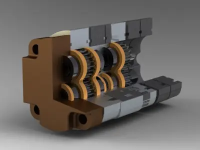 assembly gearbox Free 3D model
