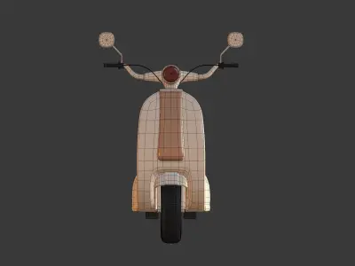 Cartoon Scooter Low-poly 3D model