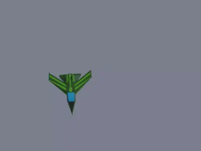 low-polygonal pack of flying objects Low-poly 3D model