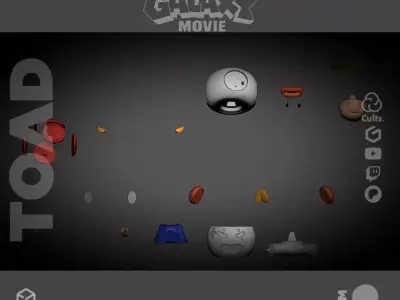 Toad eating popcorn 3D print model